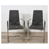 Pair of Calligaris Italian Modern End Chairs