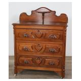 Victorian Style Walnut Chest of Drawers