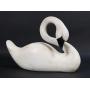 Carved Wooden White Swan