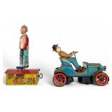 2 Vintage Tin Litho Toys Jazzbo Jim, Japanese