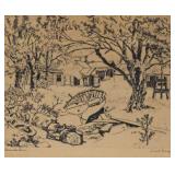 Lionel Barrymore Etching Shoreside Farm