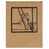 Edward Gordon Craig Woodcut From Hamlet