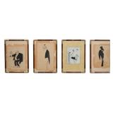 4 Alfred Frueh Linocuts Stage Folk