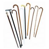 Group of 10 Canes & Walking Sticks