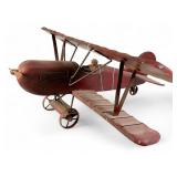 Sarreid Wood Carved WWI Era Biplane