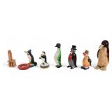 Group of 7 Decorative Penguins