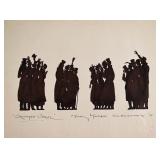 A Christmas Carol Silhouettes Mixed Media
