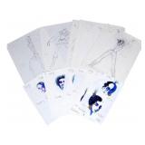 Lear Group of 20 Costume & Makeup Design Sketches