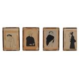 4 Alfred Frueh Linocuts Stage Folk
