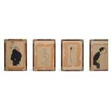 4 Alfred Frueh Linocuts Stage Folk
