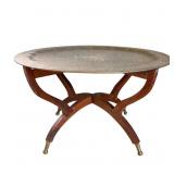 Bohemian Round Brass Tray Table