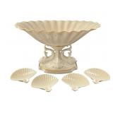 Lenox Aquarius Bowl & Early Lenox Shells