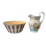 Lenox Tucker Pitcher & Lido Salad Bowl 24k Gold