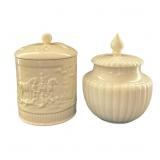 Wedgwood Biscuit Barrel & Lenox Lidded Jar