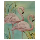 Joyce Kasprzyk Lithograph Flamingos