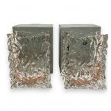 Pair of Rosenthal 9" Crystal Bag Vases