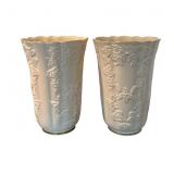 2 Large Lenox Holiday Hostess Vases