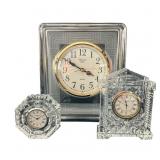 2 Waterford & Christian Dior Crystal Clocks