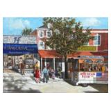 H. Hargrove Oil on Canvas Toms River Downtown