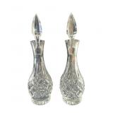 Pair of Waterford Crystal Cruets Araglin Pattern