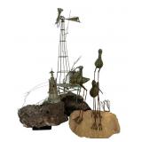 3 MCM Nautical Sculptures Incl Curtis Jere Birds
