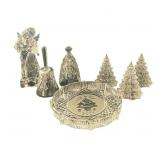 Set of Waterford Crystal Christmas Decorations