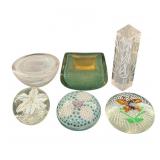 Art Glass Millefiori Paperweights and Joseph Galva