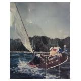 Margaret Tourison Berndt Lithograph Lotus Regatta