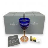 8 Waterford Crystal Sapphire Serenity Goblets