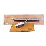 2 Half Hull Ship Models Wall Mounts