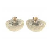 Pair of Steuben Crystal Candle Holders