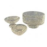 3 Waterford Crystal Serving Bowls
