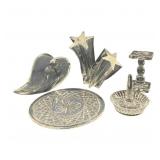 5 Crystal Decorative Items - Steuben Angel & Star