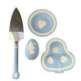 Wedgwood Serving Knife, Egg, Trinket Dishes