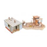 2 Miniature Beach House Models