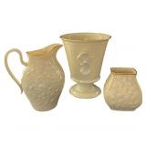 Lenox Blackberry Pitcher, Venus Vase, Cherry Vase
