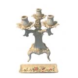 German Porcelain Candelabra & English Dish