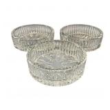 3 Waterford Crystal Bottle Coasters