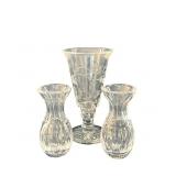 3 Waterford Crystal Bud Vases