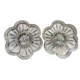 Pair of Waterford Crystal 3-Part Relish Dishes