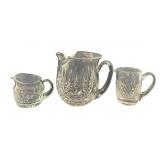 3 Crystal Pitchers Incl. Waterford and Block
