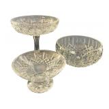 3 Crystal Serving bowls Incl. Waterford