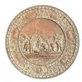 19th C French Red Bronze Wall Plate King Henry IV