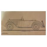 Original Drawing Mercedes Benz Sport-Cabriolet