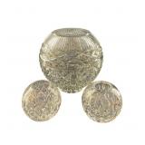 Waterford Crystal Bud Vases, Book of Kells Pattern