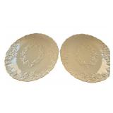 Set of 2 Lenox Holiday Hostess Party Platters