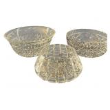 3 Crystal Serving bowls Incl. Waterford