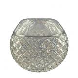 Vintage Crystal Diamond Cut Round Bowl