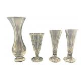 4 Waterford Crystal Bud Vases