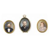 3 Portrait Miniatures F.T. Boyd 3 Portrait Miniatures F.T. Boyd